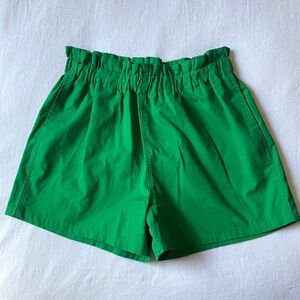 Urban Outfitters Retro Kelly Green Paper Bag Shorts